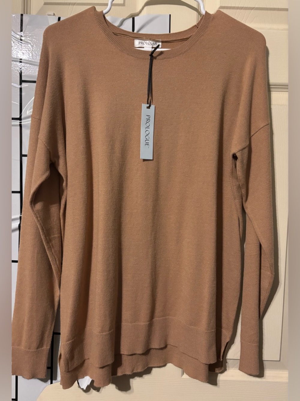 Prologue Women's Scoopneck Sweater in Camel Brown